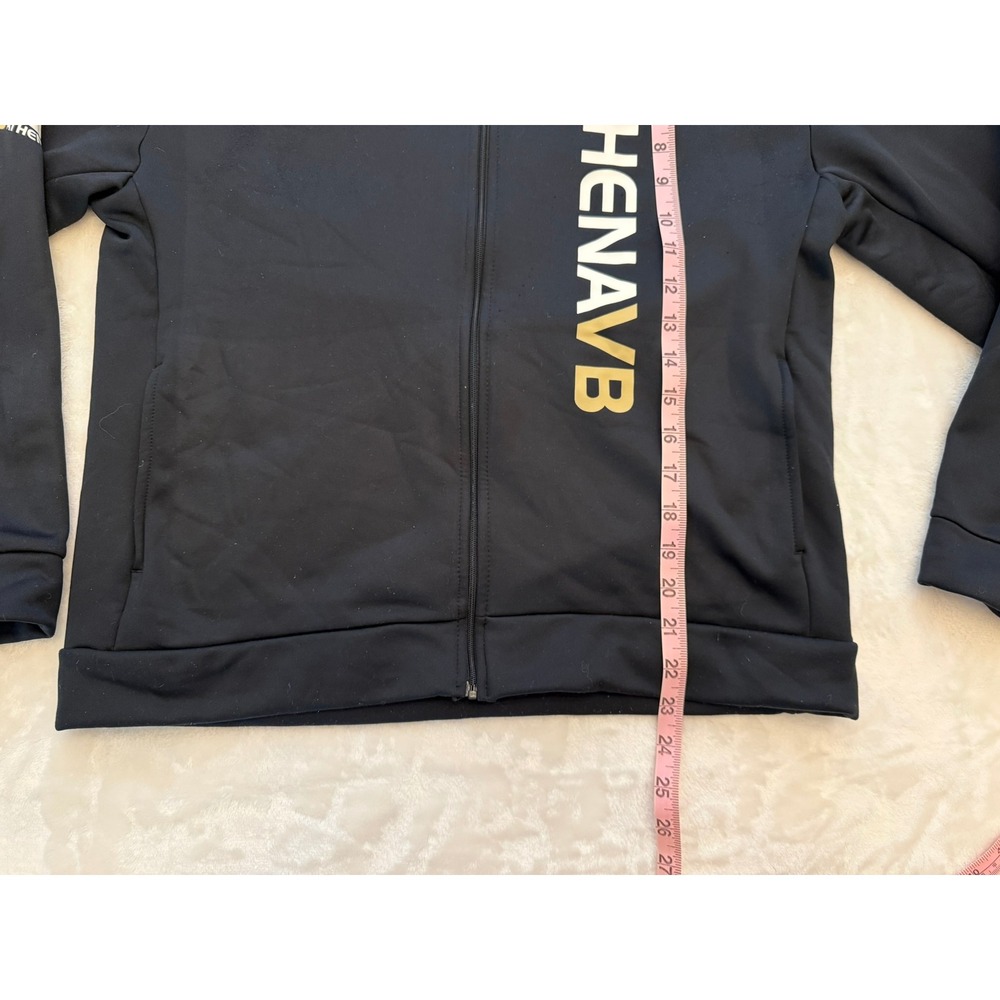 Nike Athena Volleyball Full Zip Hoodie Black Gold Womens Small ATHENAVB Fleece - Picture 3 of 11